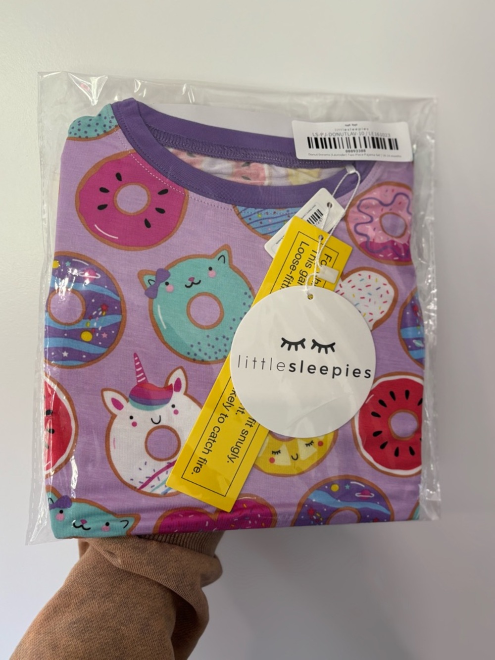 Little Sleepies Donut Dreams Lavender Bamboo 2 pc Set 18-24 months New